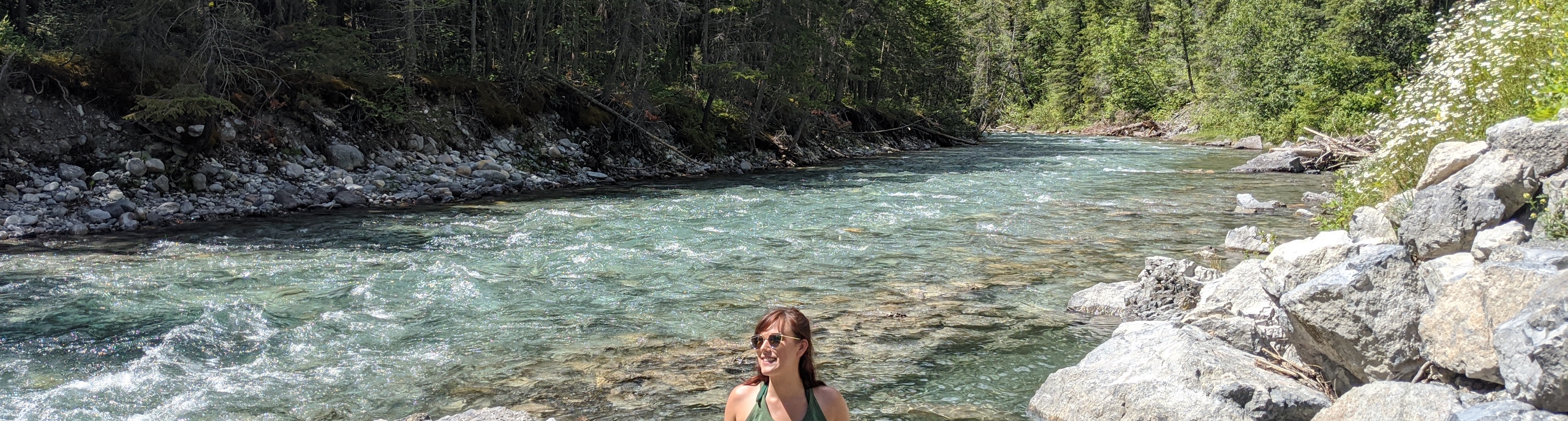 This is a banner photo of E.A. Gira in Lussier Hot Springs, British Columbia.