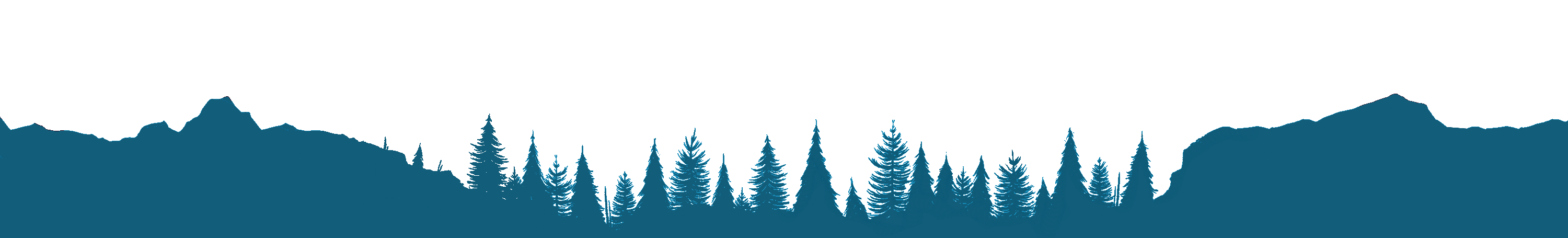 Layer of teal graphic trees.